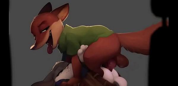  Nick Wilde x Judy Hopps Fucking  2 Clips